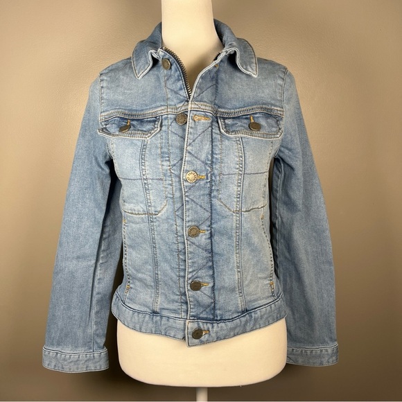 ZADIG & VOLTAIRE ​Kioky Cropped Skull Embellished Denim Jacket Size Small Zip - Picture 3 of 15